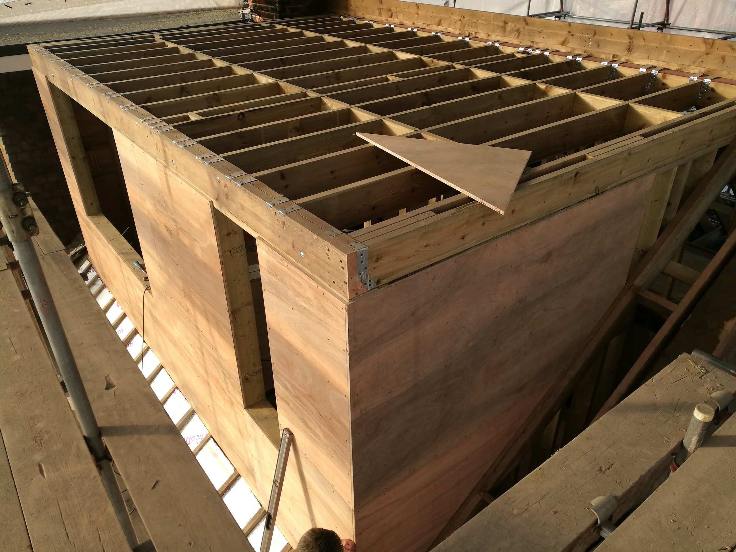 Timber framing for a new rear dormer